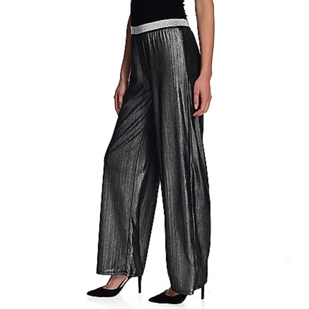 mod X Pull On Wide Leg Metallic Pant Size 2X